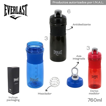 Venta por Mayor y Catalogo Botella Shaker 760ML Everlast