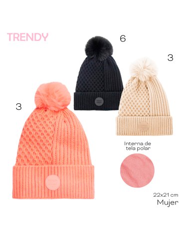 Venta por Mayor y Catalogo Gorro Adulto Trendy