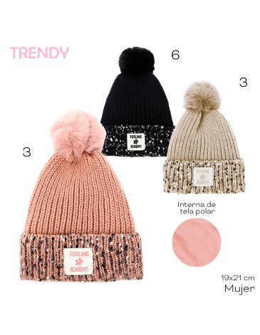 Venta por Mayor y Catalogo Gorro Adulto Trendy