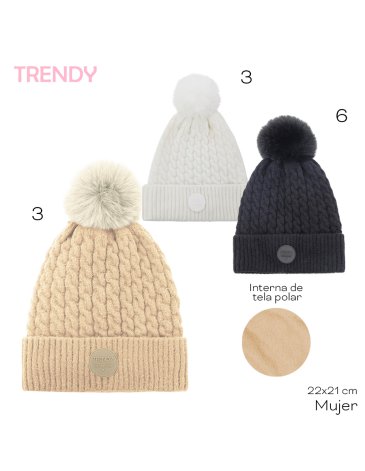 Venta por Mayor y Catalogo Gorro Adulto Trendy