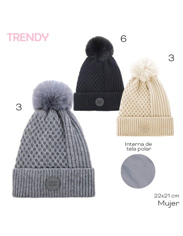 Venta por Mayor y Catalogo Gorro Adulto Trendy