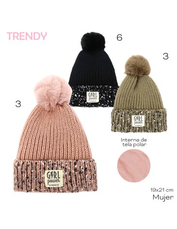 Venta por Mayor y Catalogo Gorro Dama Trendy
