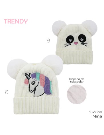 Venta por Mayor y Catalogo Gorro Infantil Trendy