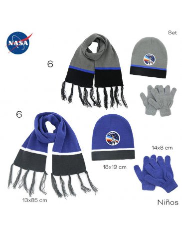 Venta por Mayor y Catalogo Set invierno: Bufanda, Gorro Y Guantes Nasa