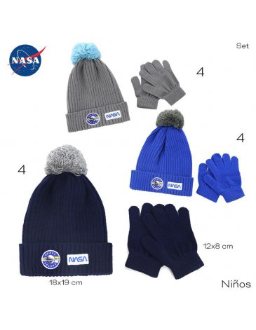 Venta por Mayor y Catalogo Set invierno: Gorro Y Guantes Nasa