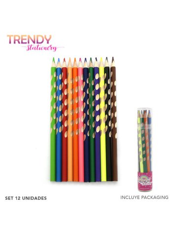 Venta por Mayor y Catalogo Set Lapices x 12 Unid. Trendy