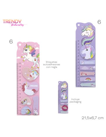 Set de Stickers con Regla   Trendy