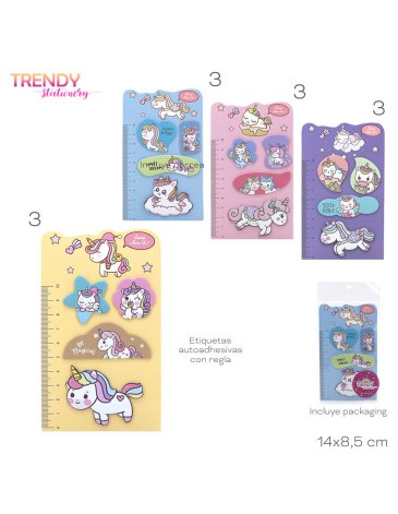 Set de Stickers con Regla   - Trendy
