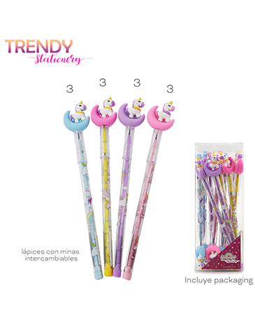 Venta por Mayor y Catalogo Lapiz Portamina x 12 Trendy