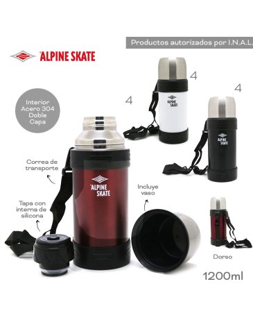 Termo con vaso 1200ml Alpine Skate