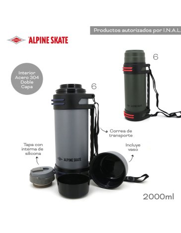 Termo con Vaso 2000ml Alpine Skate