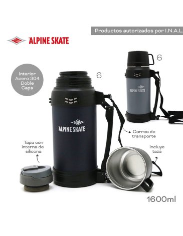 Venta por Mayor y Catalogo Termo con Taza 1600ml Alpine Skate