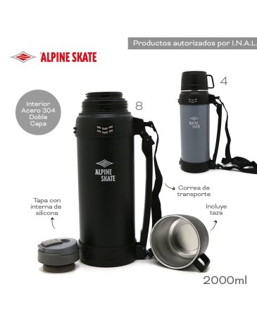 Venta por Mayor y Catalogo Termo con Taza 2000ml Alpine Skate