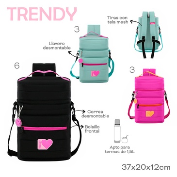 Venta por Mayor y Catalogo Bolso / Mochila Matera Trendy