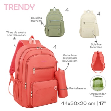 Venta por Mayor y Catalogo Mochila Con Cartuchera 17 