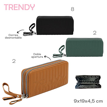 Billetera Doble Cierre Trendy