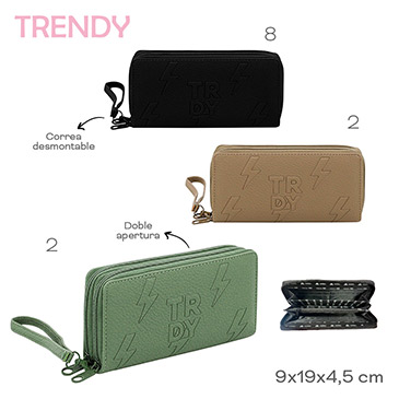 Billetera Doble Cierre Trendy