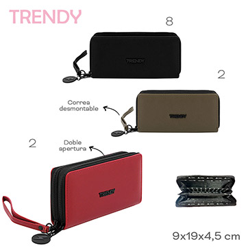Billetera Doble Cierre Trendy