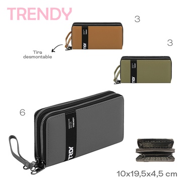 Billetera Doble Cierre Trendy