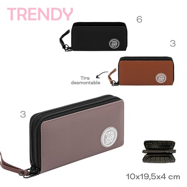 Billetera Doble Cierre  Trendy