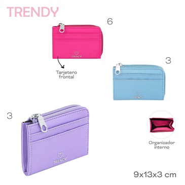 Venta por Mayor y Catalogo Monedero Tarjetero Trendy