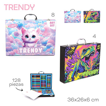 Set De Arte 128 Piezas  Trendy