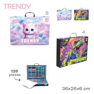 Set De Arte 128 Piezas  Trendy