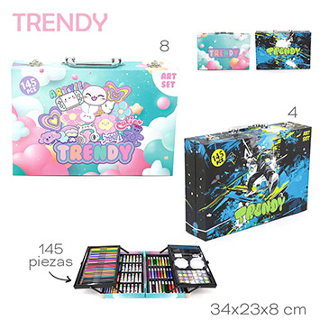Venta por Mayor y Catalogo Set De Arte 145 Piezas  Trendy