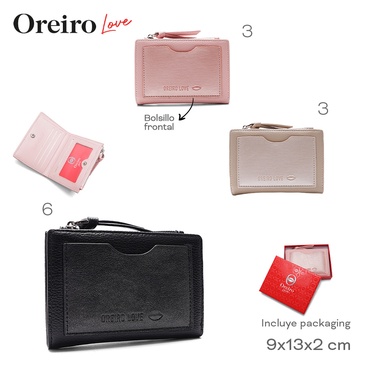 Billetera Tarjetero Con Bolsillo Frontal Las Oreiro