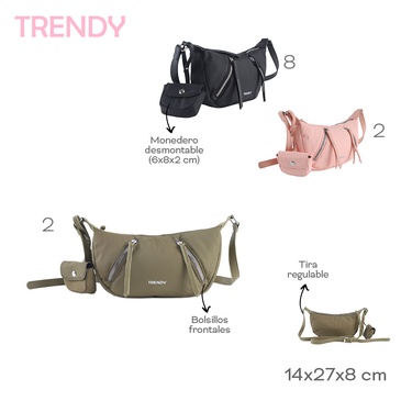 Bandolera Con Monedero Trendy