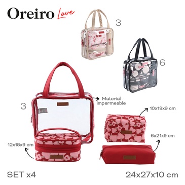 Portacosmetico Set x4 Las Oreiro