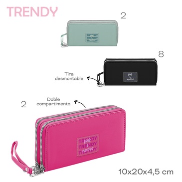 Billetera Doble Cierre  Trendy