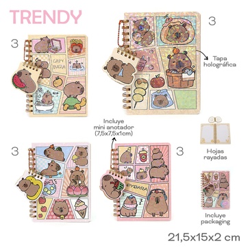 Cuaderno + Mini Anotador Trendy