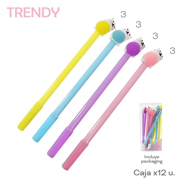Venta por Mayor y Catalogo Lapiceras x 12 Uni. Trendy