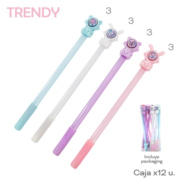 Venta por Mayor y Catalogo Lapiceras x 12 Uni. Trendy