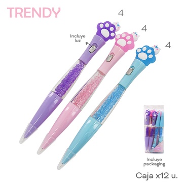 Venta por Mayor y Catalogo Lapiceras x 12 Uni. Trendy