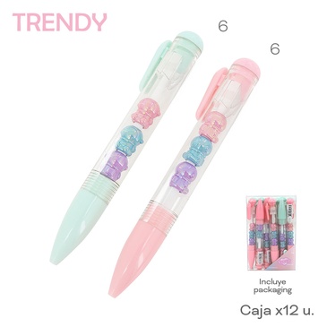 Venta por Mayor y Catalogo Lapiceras x 12 Uni. Trendy