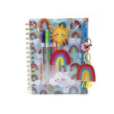 Set Cuaderno + Cartuchera + Biromes + LLavero Desmontable - Trendy