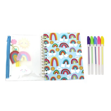 Set Cuaderno + Cartuchera + Biromes + LLavero Desmontable - Trendy