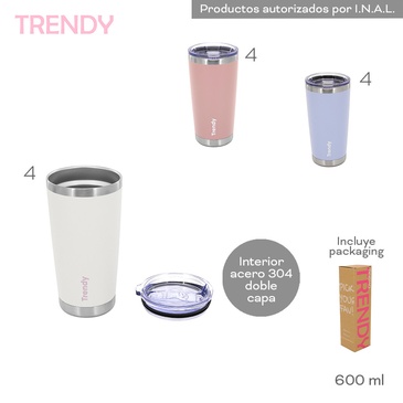 Venta por Mayor y Catalogo Vaso Termico 600ML Trendy