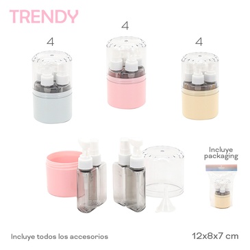 Porta Liq / Crema De Viaje  Trendy