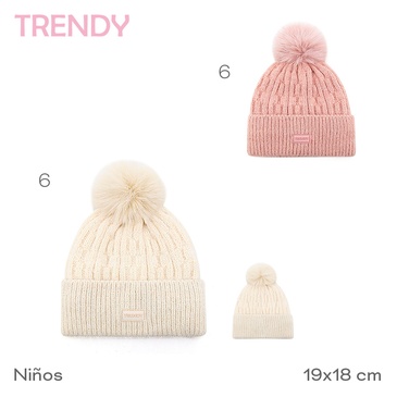 Venta por Mayor y Catalogo Gorro Infantil Trendy