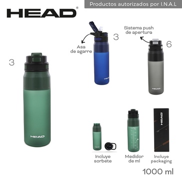 Botella 1000ML Head