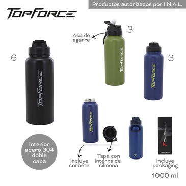 Botella Termica 1000ML Top Force