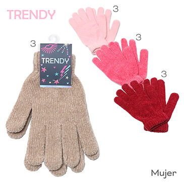 Guante Chenille Adulto Trendy