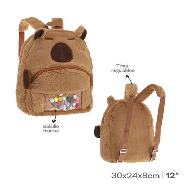 Mochila Peluche Capibara  Trendy