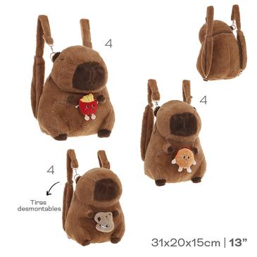 Mochila Peluche Capibara  Trendy