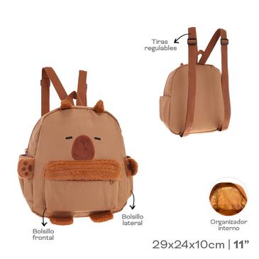 Mochila Peluche Capibara  Trendy