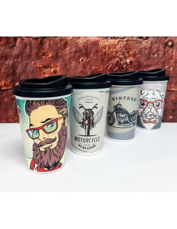 Coffee Cup Termico Vinilo Caballero - Enchúlate