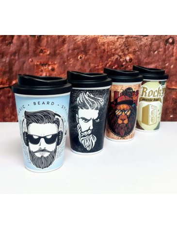 Coffee Cup Termico Vinilo Caballero - Enchúlate